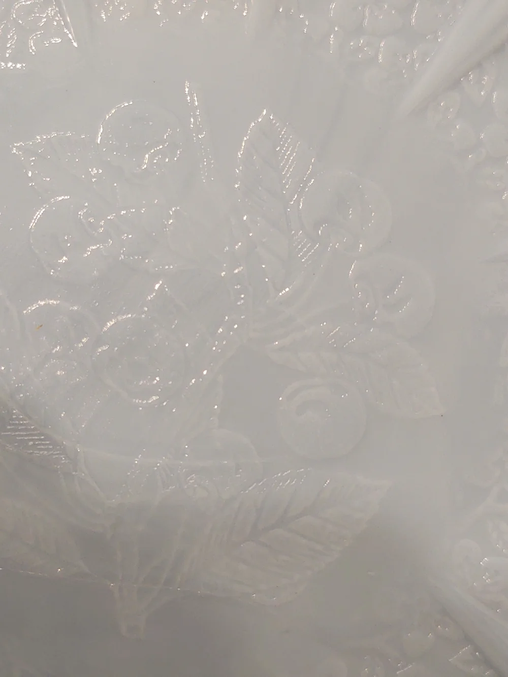 Vintage Jeanette Glass Delphite Blue Tray In Cherry Blossom Pattern